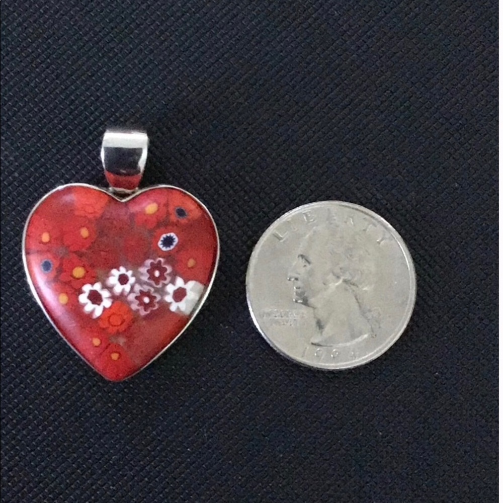 🆕 Murano Heart Pendant by Alan K. - Picture 2 of 3